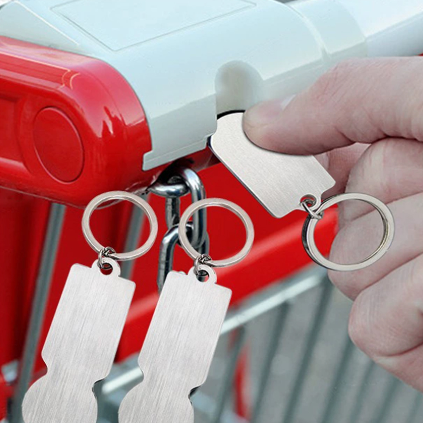 Promotional Shopping Trolley Tokens Keychains