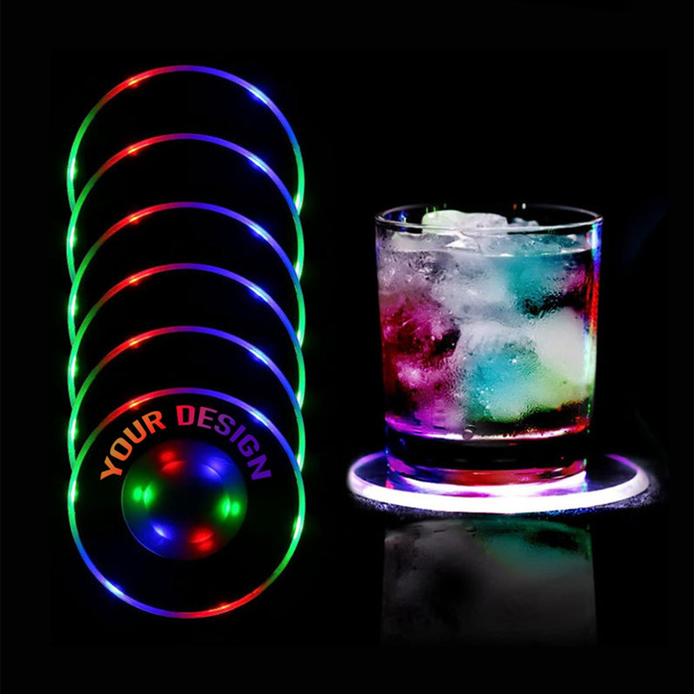 Custom Light Up LED Coasters