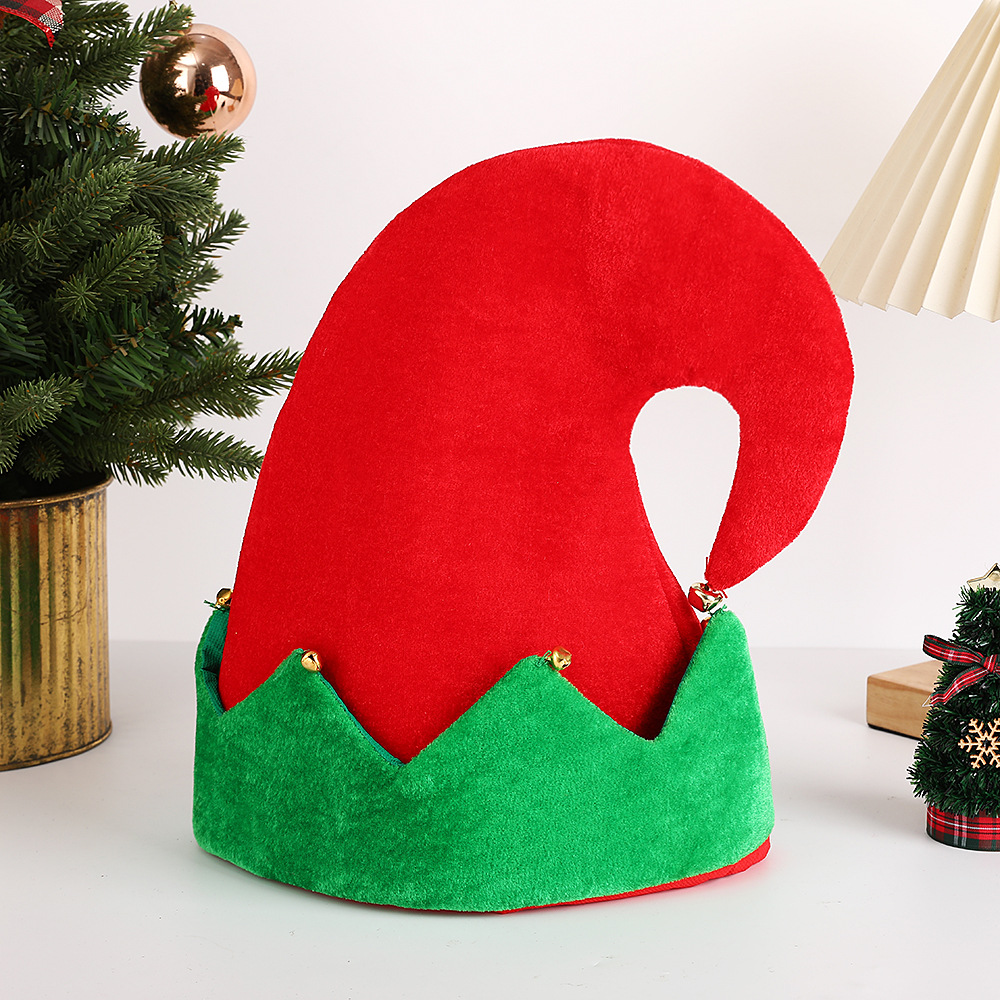 Custom Christmas Felt Elf Hat With Jingle Bells