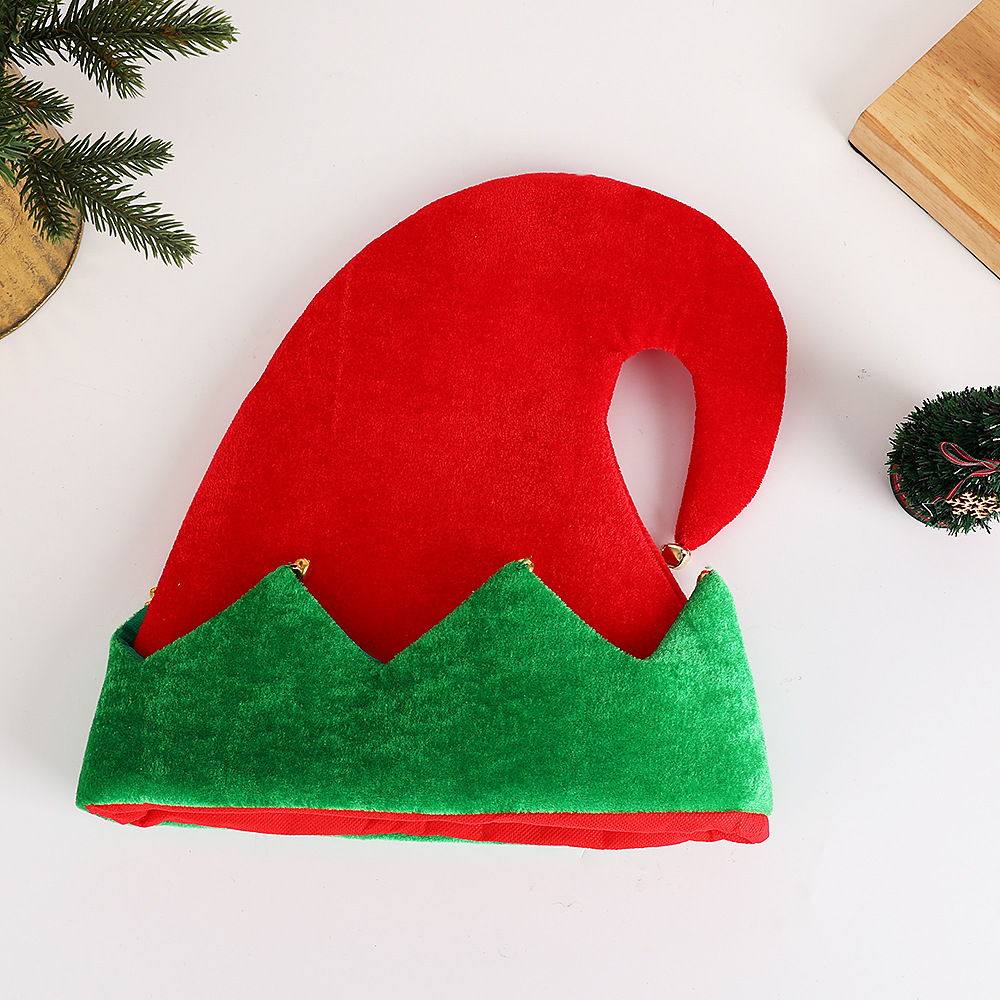 Custom Christmas Felt Elf Hat With Jingle Bells2