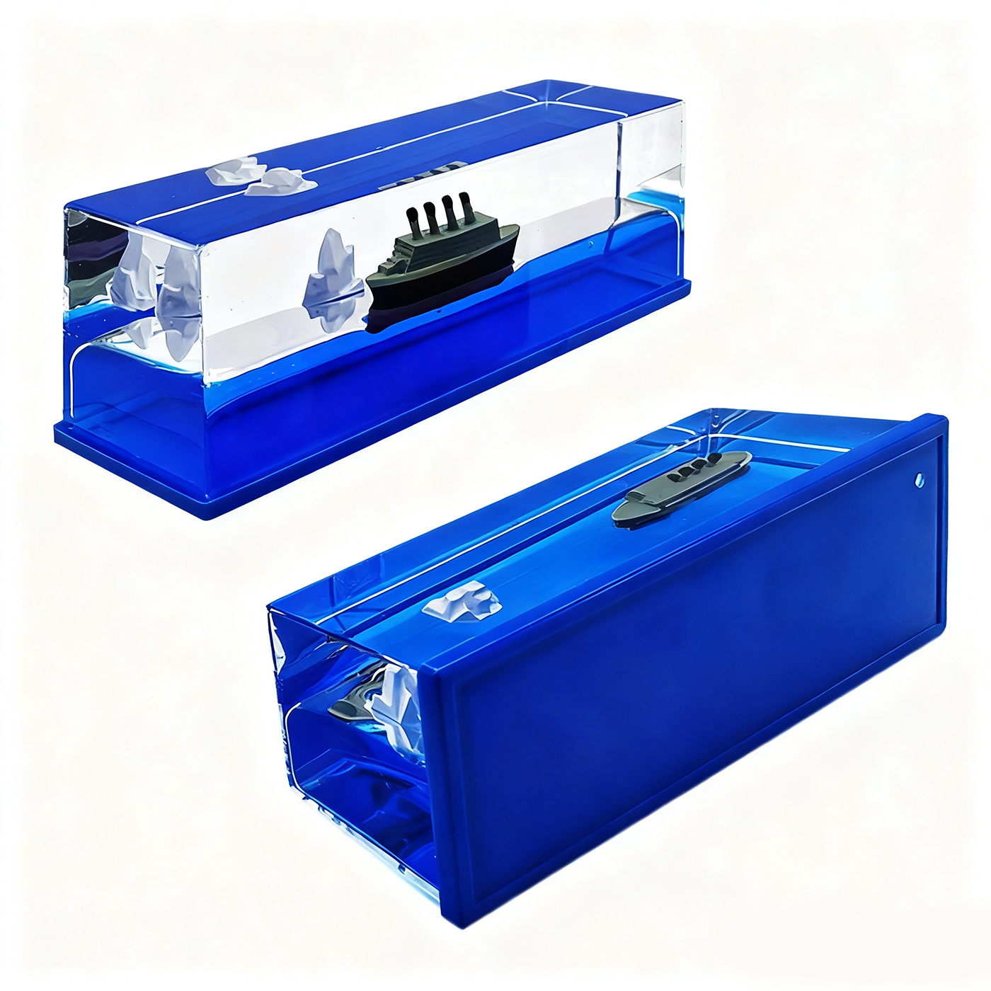 Acrylic Cruise Ship Fluid Drift Bottle1