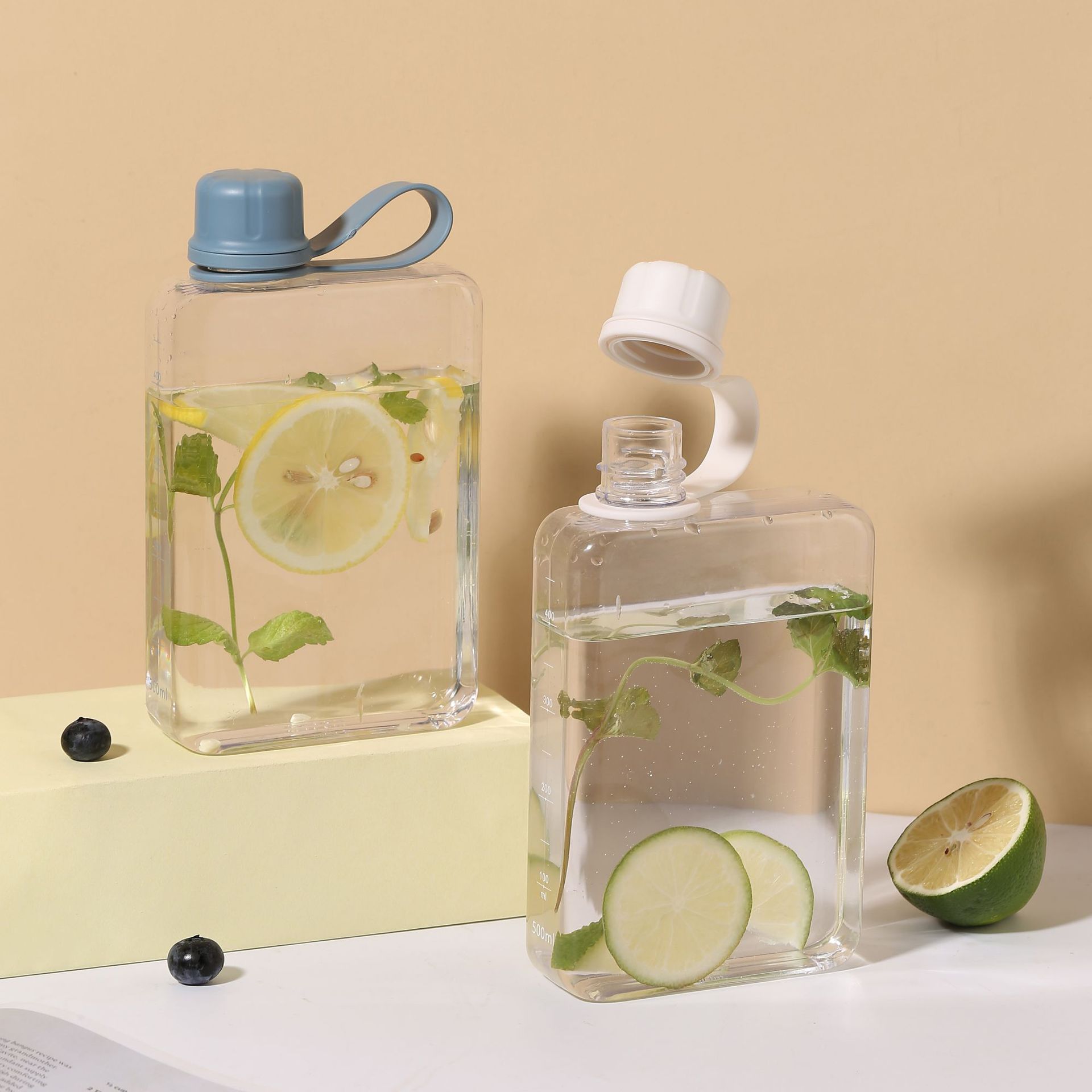 17 oz. Portable Flat Water Bottle3