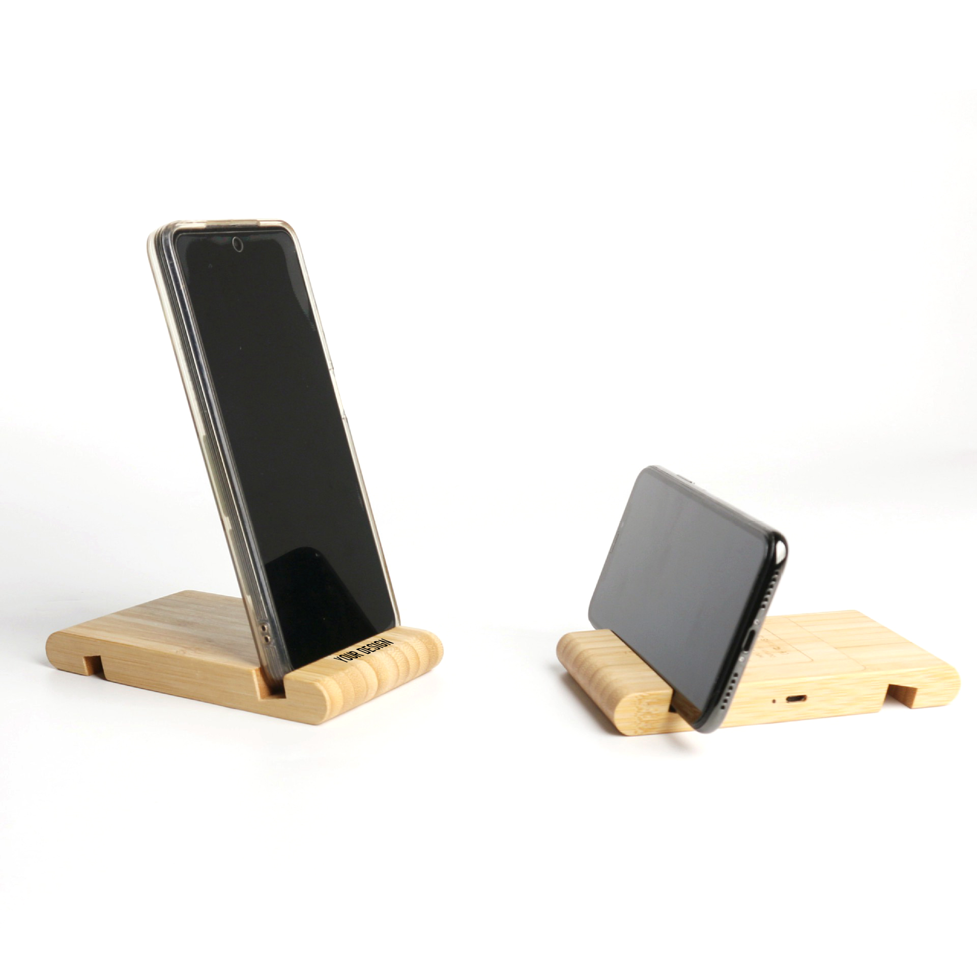 Bamboo Wireless Charger Phone Stand1