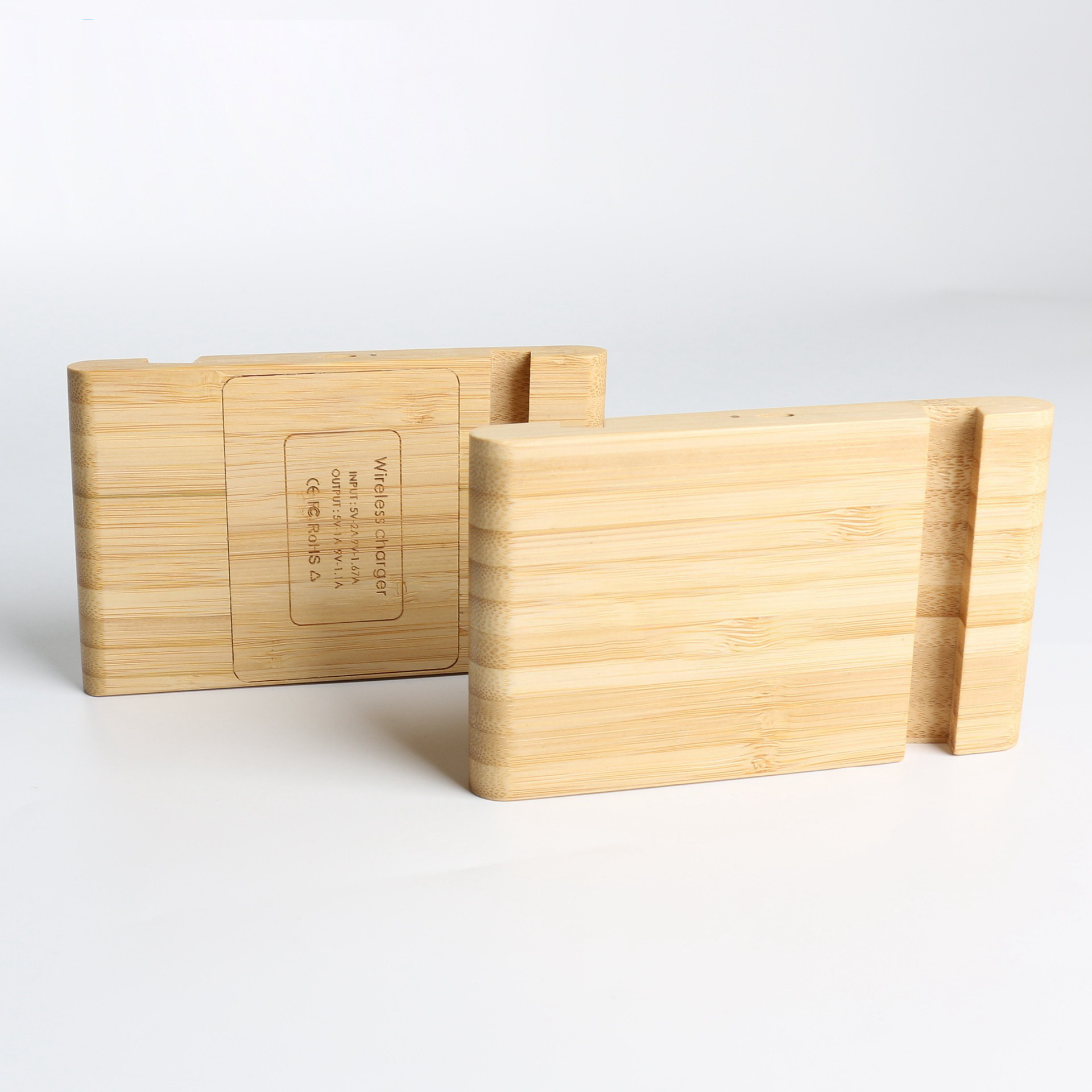 Bamboo Wireless Charger Phone Stand2