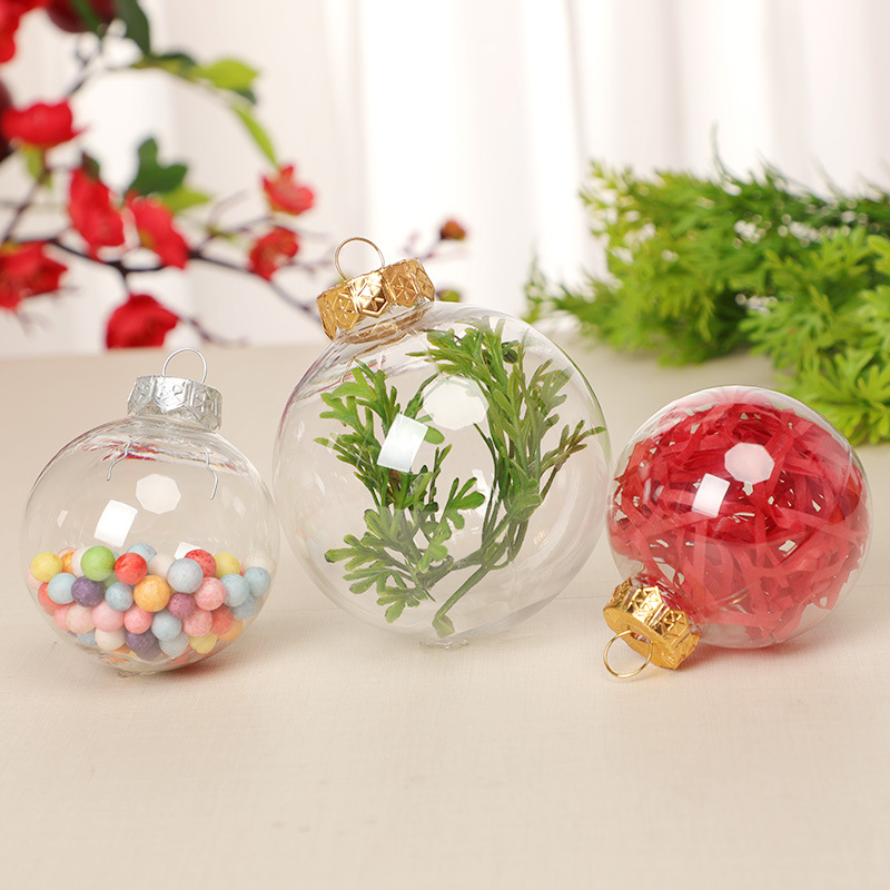 Clear Plastic Christmas Fillable Ornaments Ball4