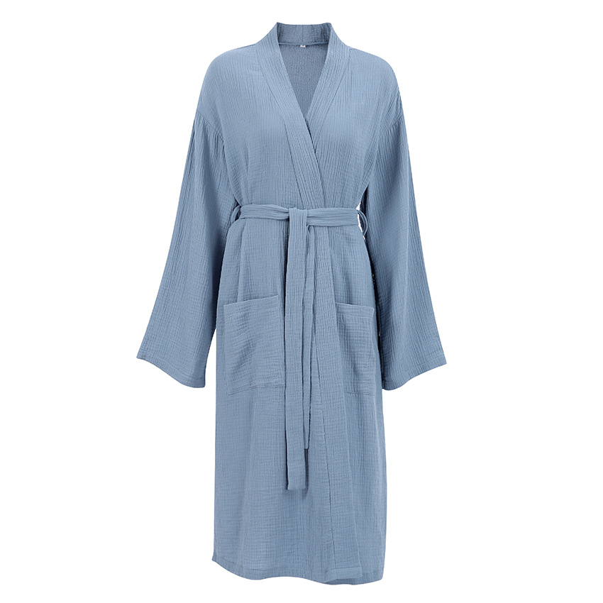 Women Long Cotton Bathrobe3