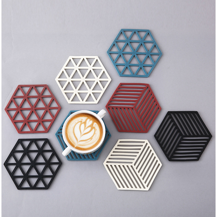 Silicone Hollow Hexagon Coaster