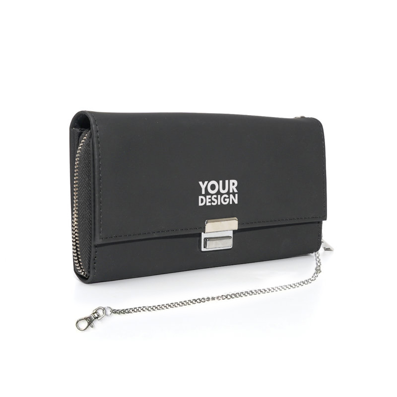 Microfiber Leather Waiter's Wallet With Chain