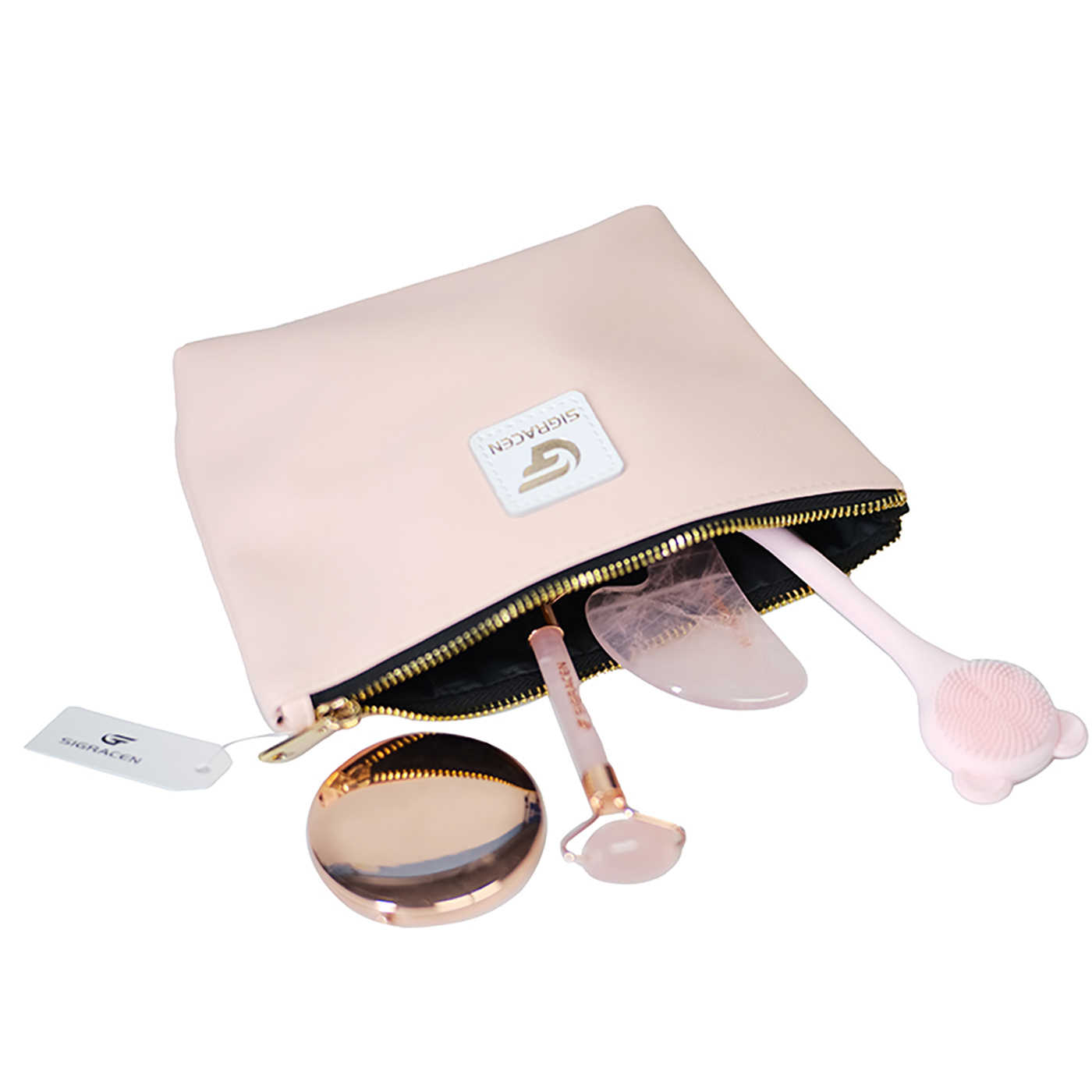 PU Leather Small Travel Cosmetic Bag With Zipper1