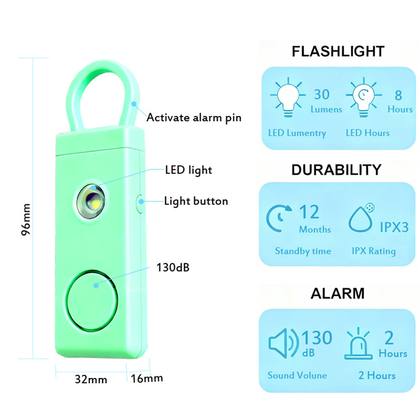 Rechargeable Personal Alarm2