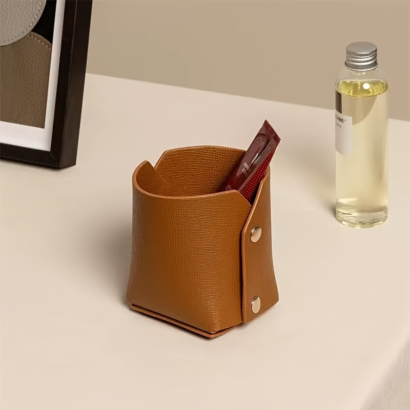 Customized PU Pen Holder For Desk​1