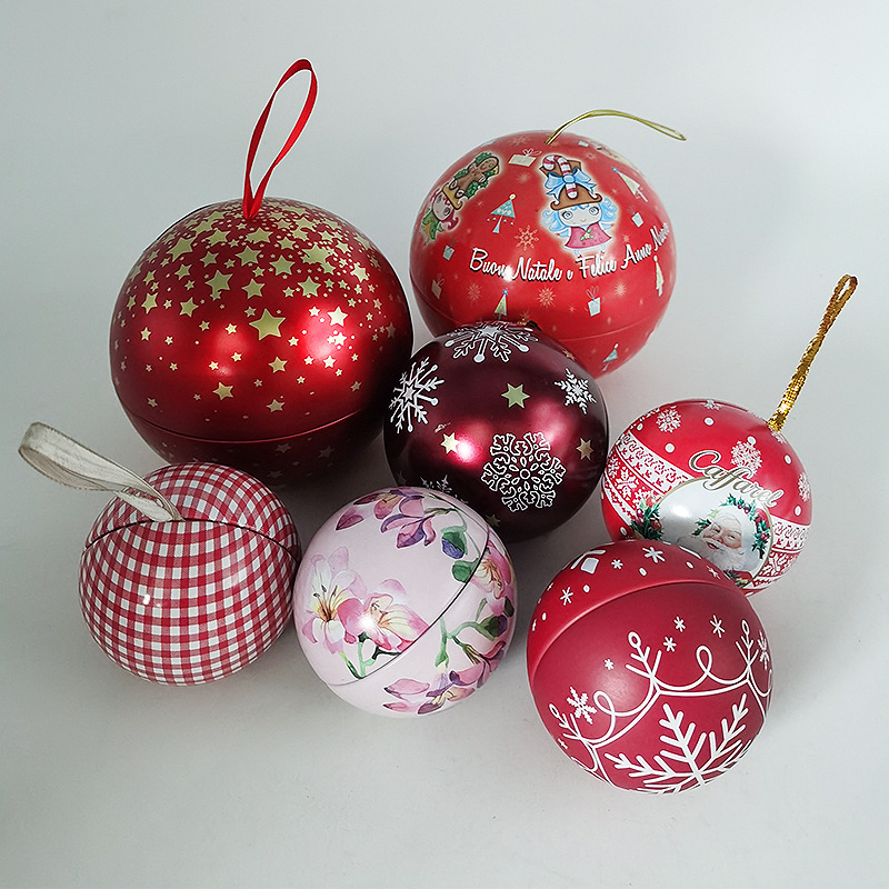 Christmas Tin Baubles Ornaments1