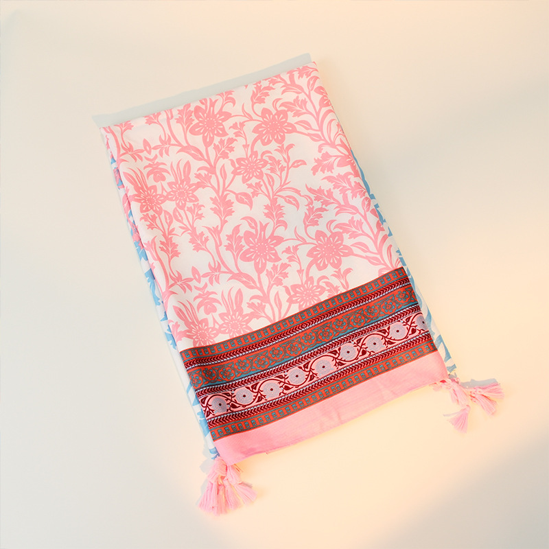 Women's Beach  Scarf With Tassels1