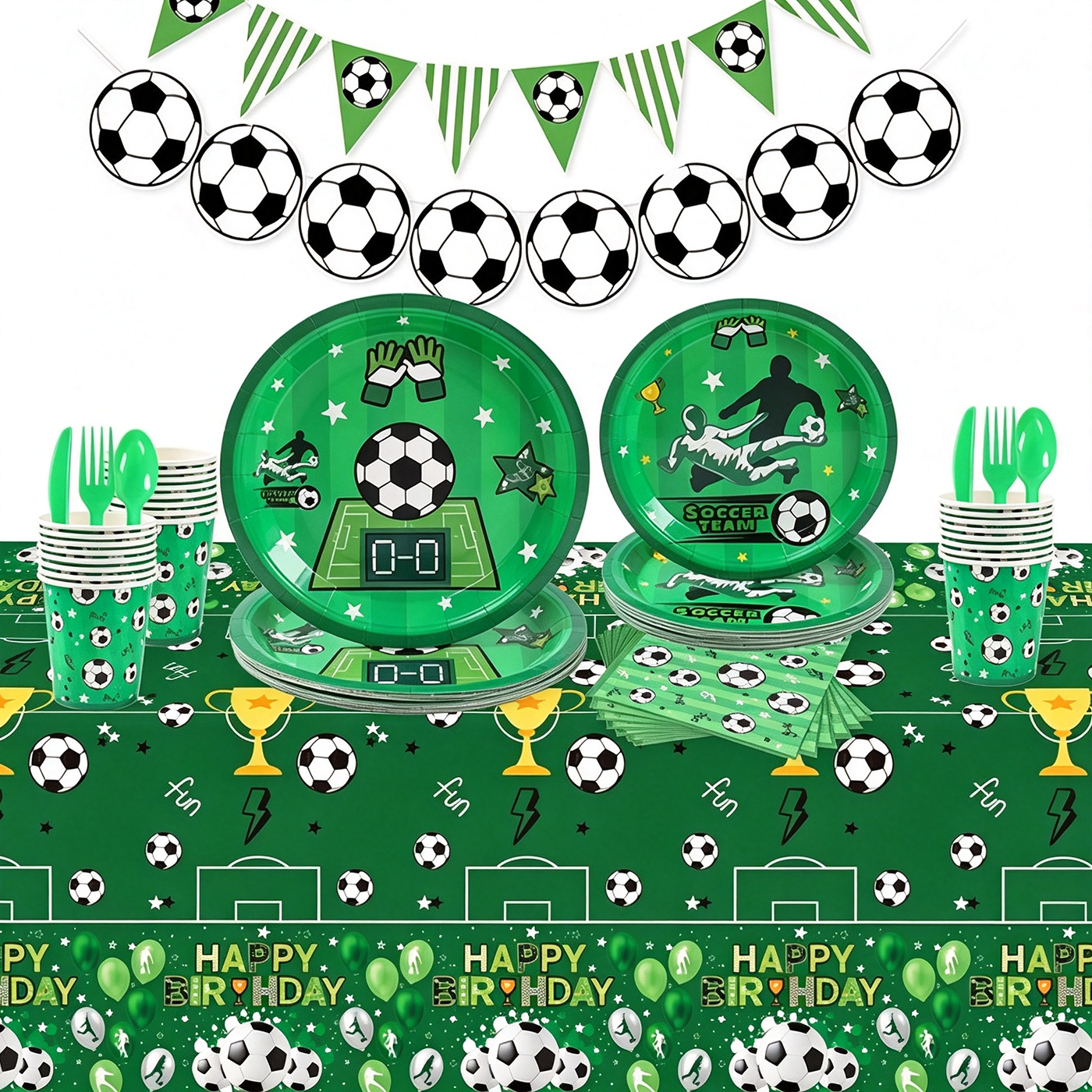 World Cup Soccer Party Disposable Tableware Set1