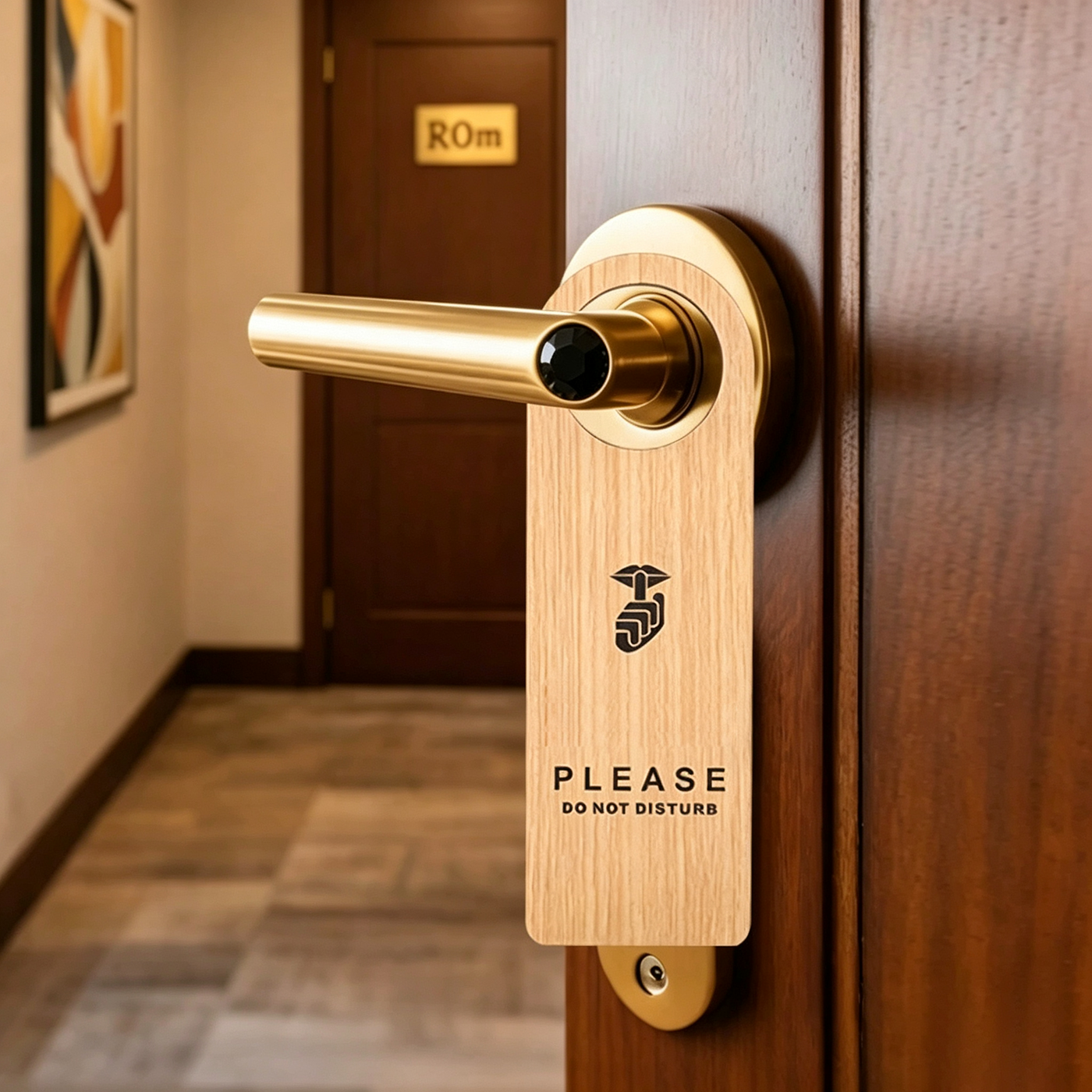 Custom Wooden Do Not Disturb Door Hanger Sign3