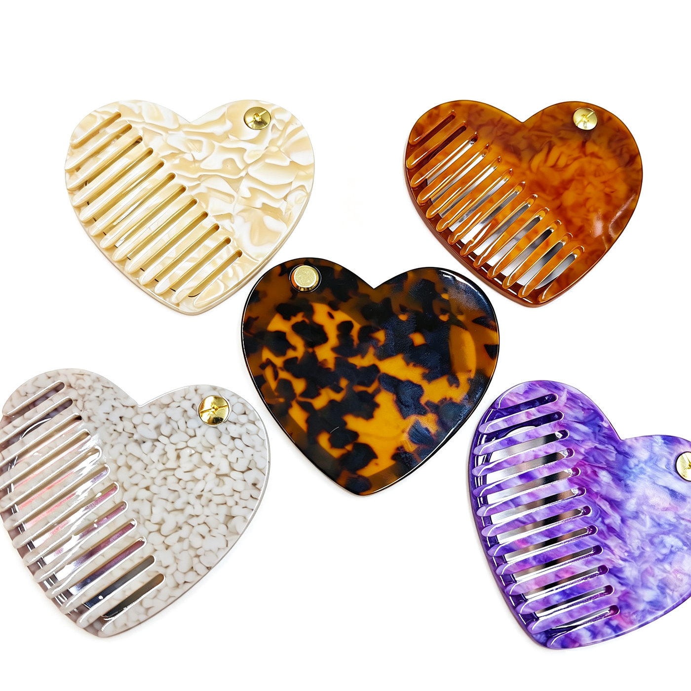 Custom Foldable 2 in 1 Hair Comb with Mirror2