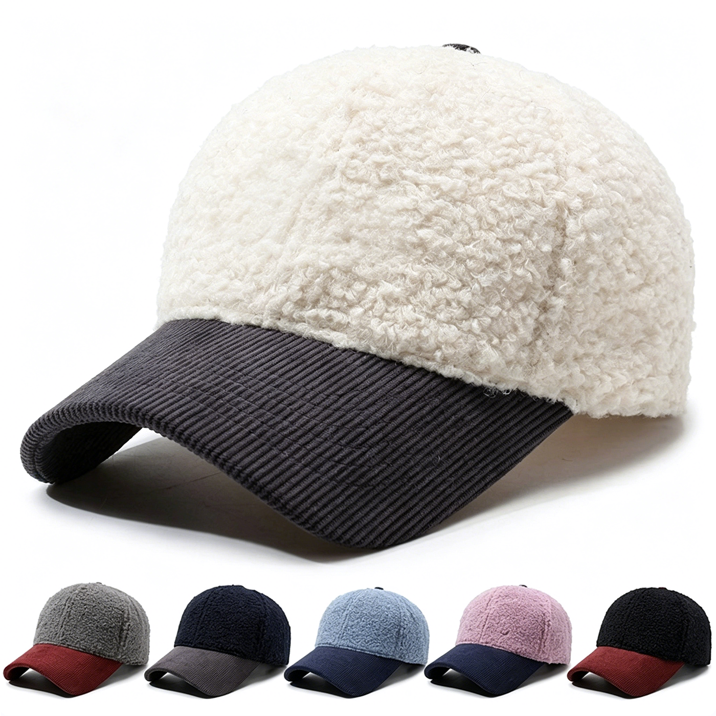 Custom Sherpa Fleece Baseball Cap