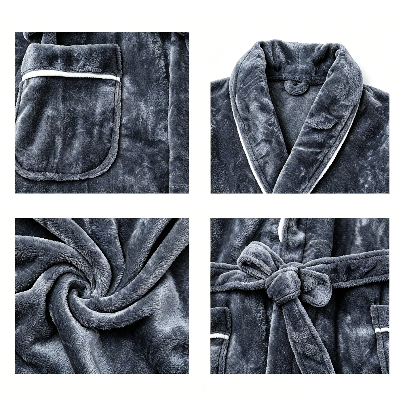 Custom Plush Flannel Bathrobe1