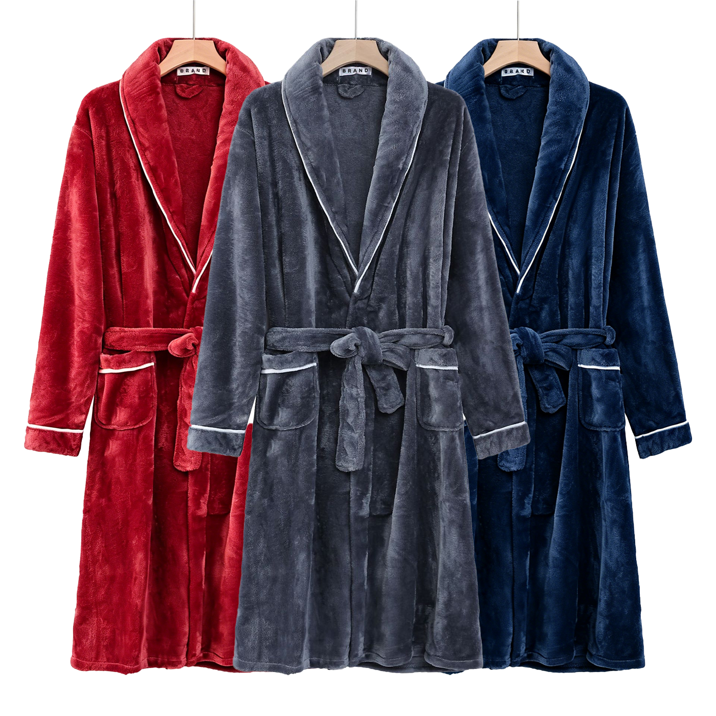 Custom Plush Flannel Bathrobe2