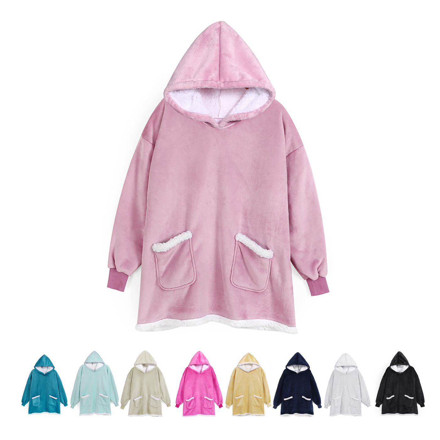 Custom Hooded Flannel Wearable Blanket