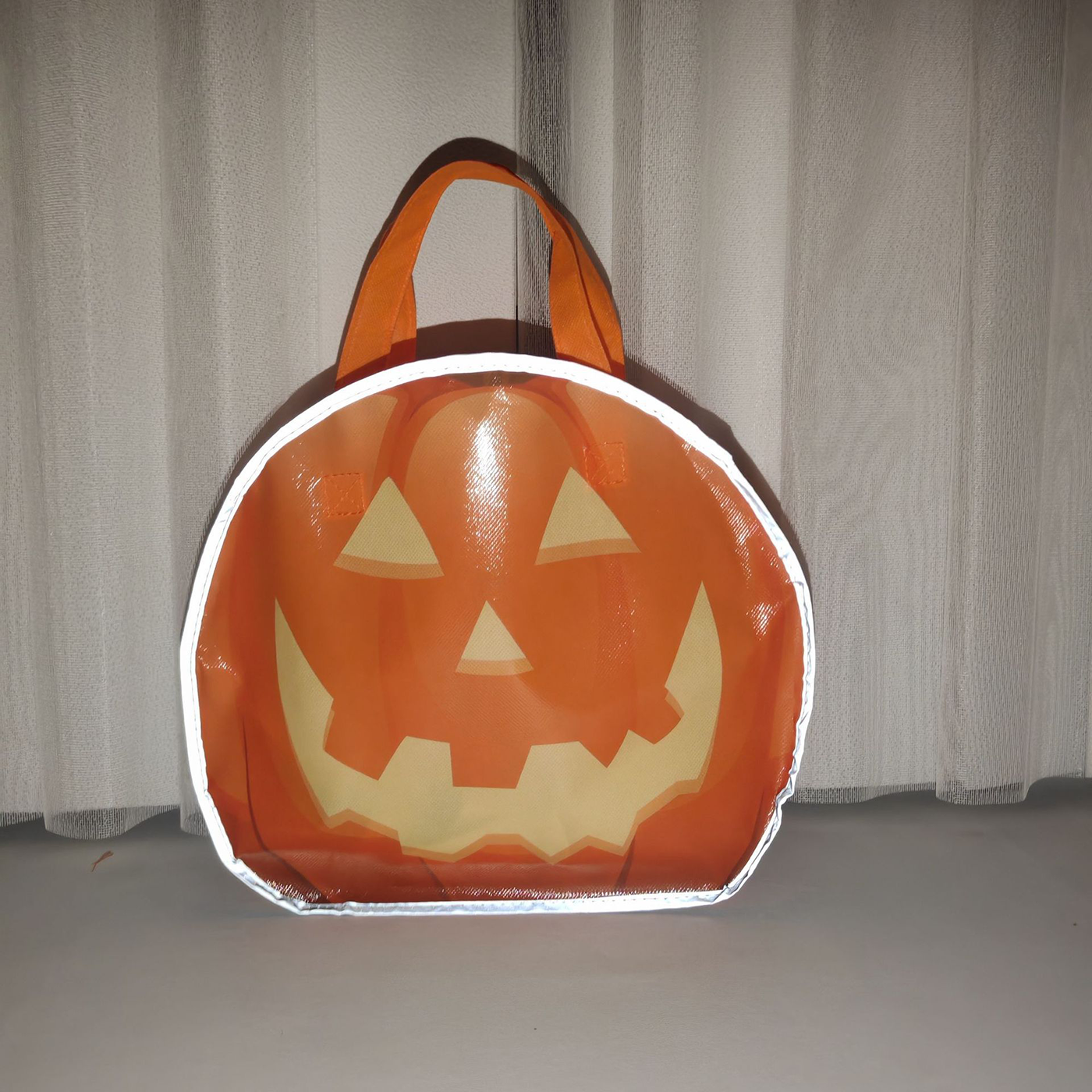 Reflective Halloween Pumpkin Tote Bag3
