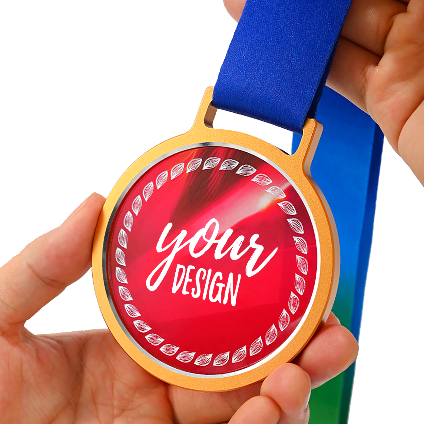 Custom Metal Inlay Crystal Medal