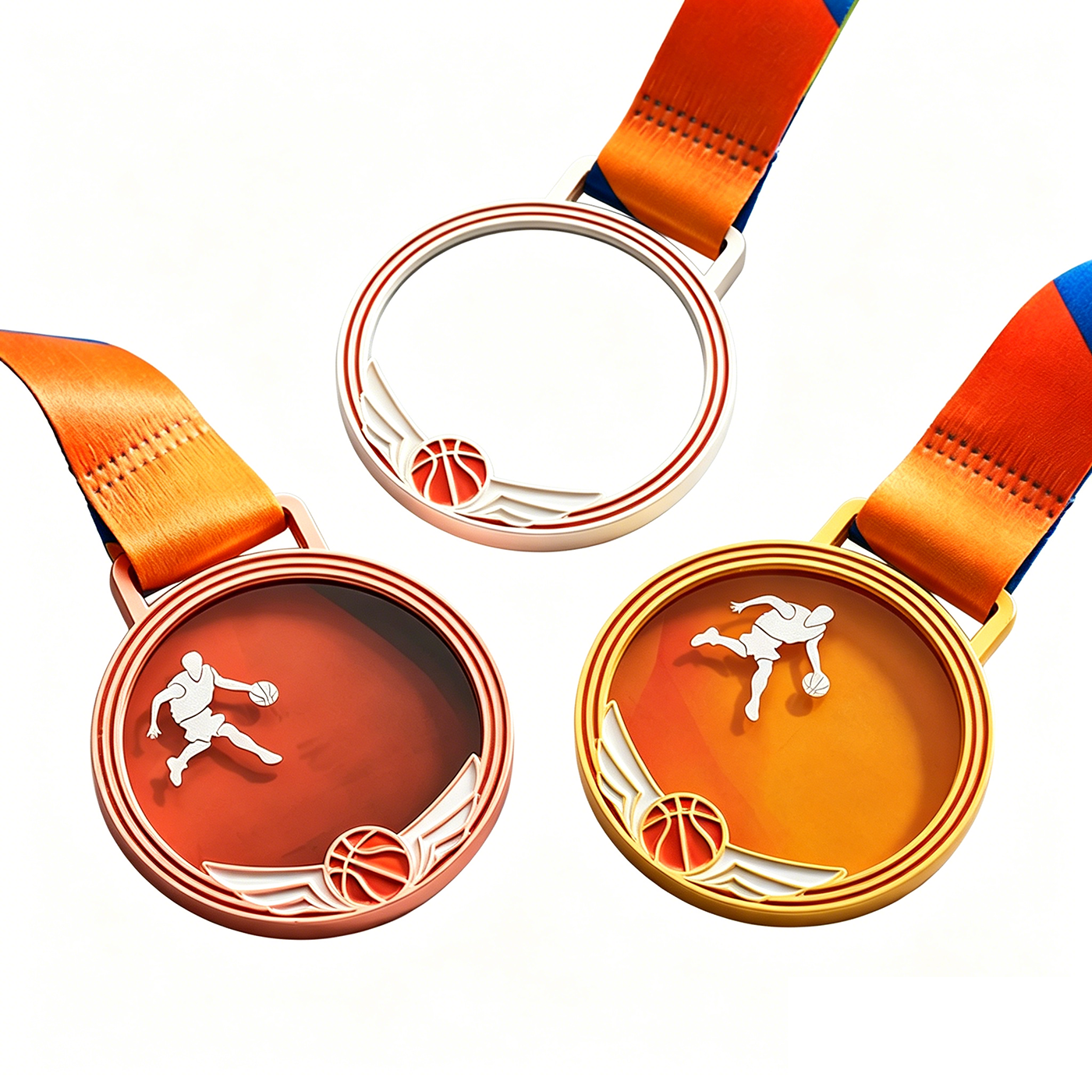 Custom Metal Inlay Crystal Medal1