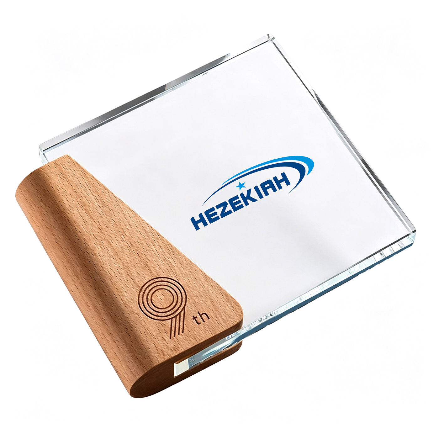 Crystal Wooden Trophy