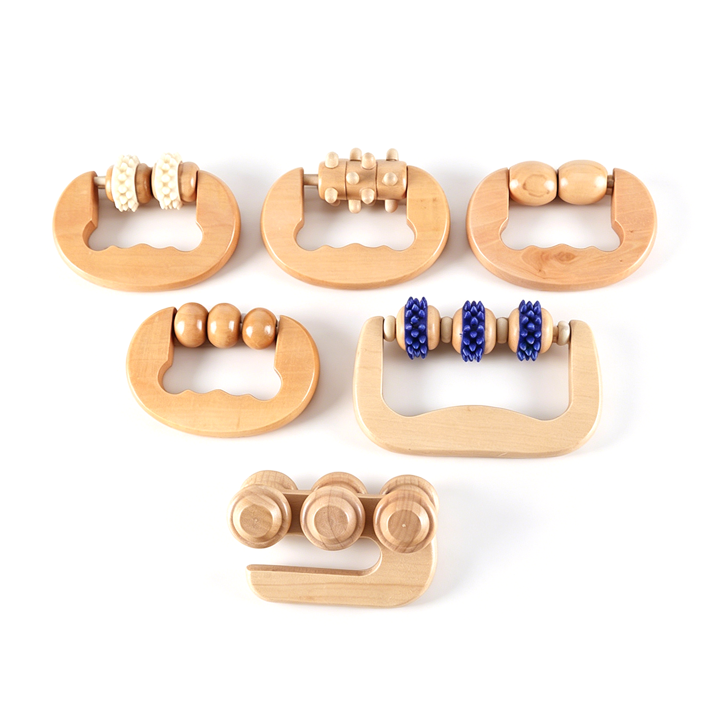 Custom Wooden Handheld Massage Roller Tool2