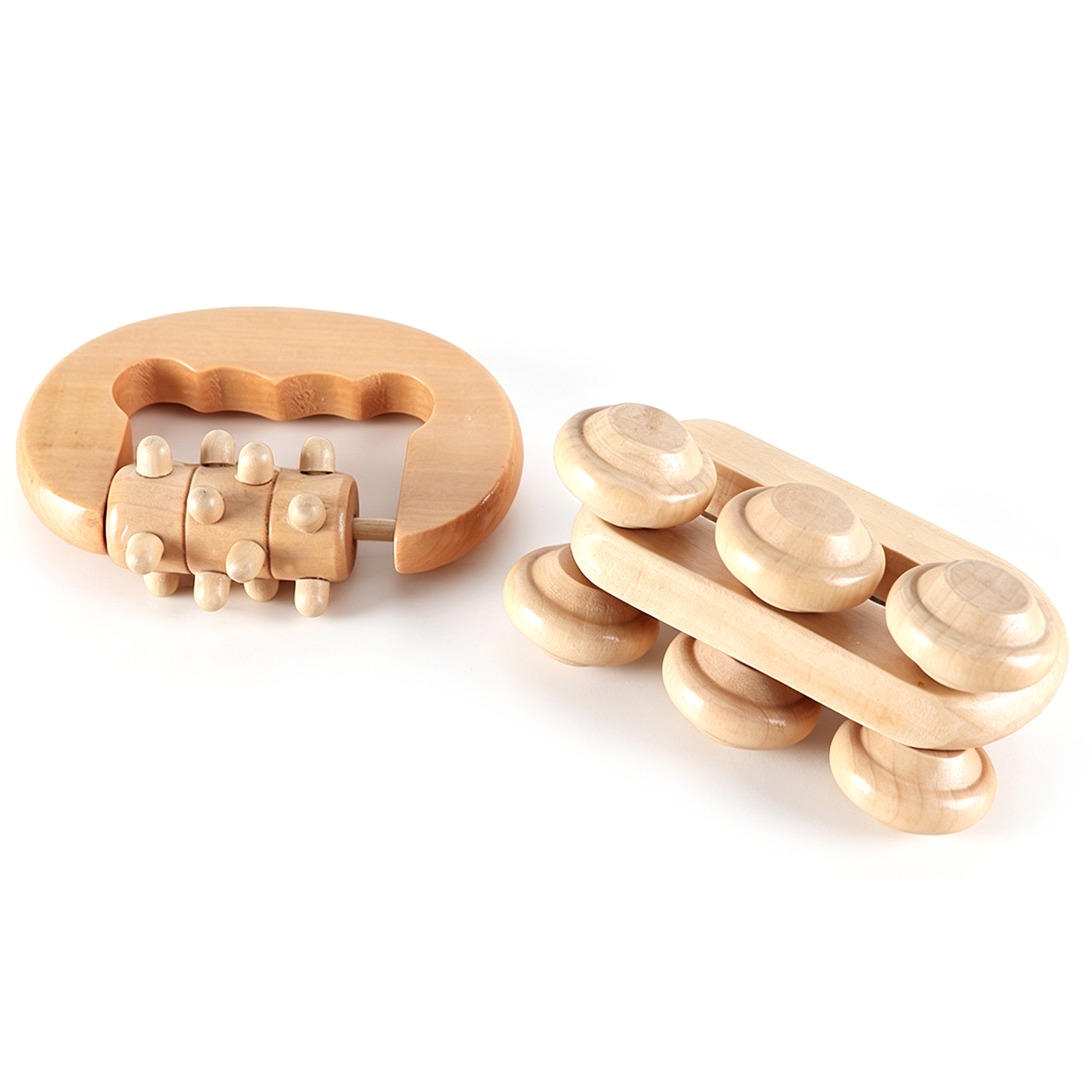 Custom Wooden Handheld Massage Roller Tool3
