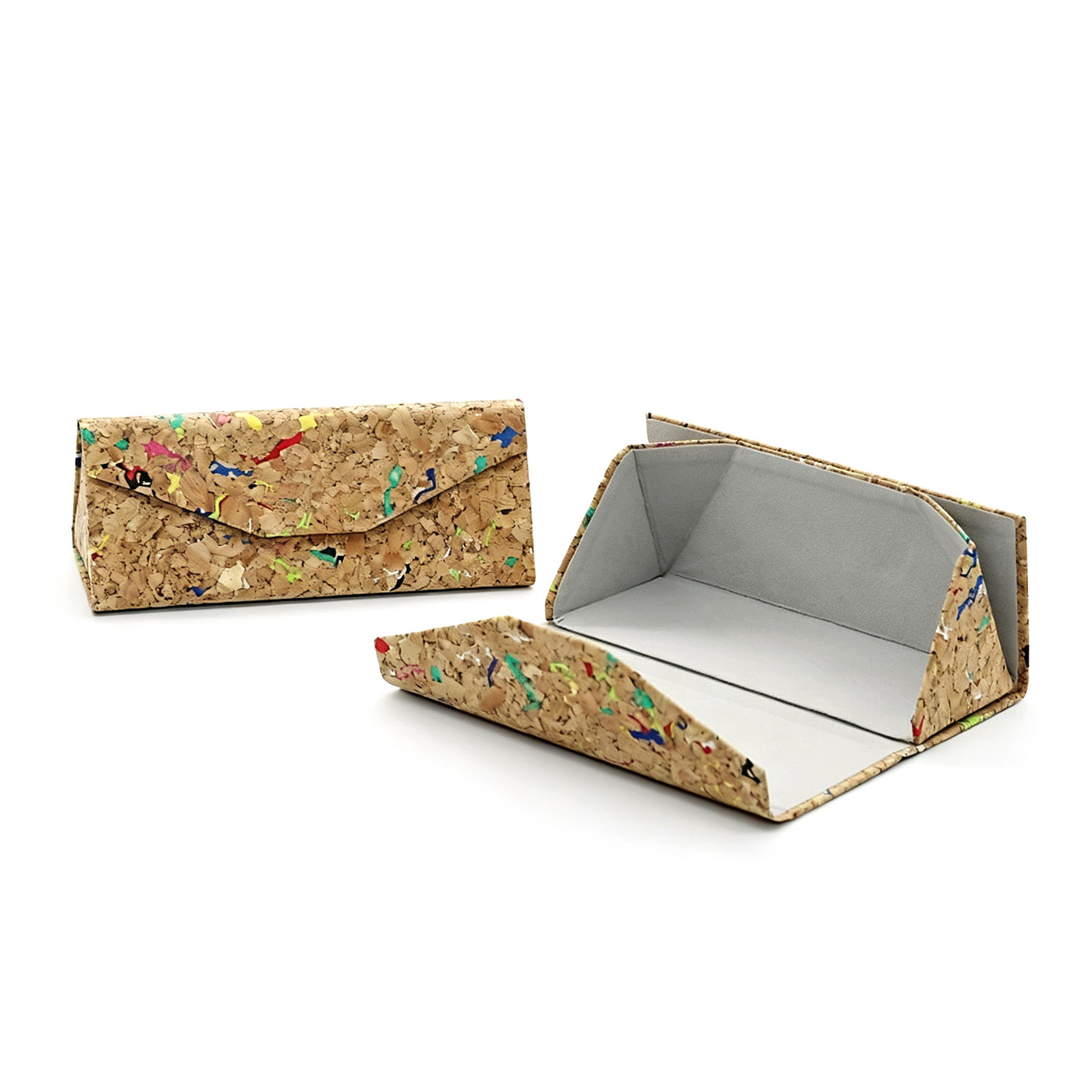 Custom Foldable Cork Sunglasses Case1