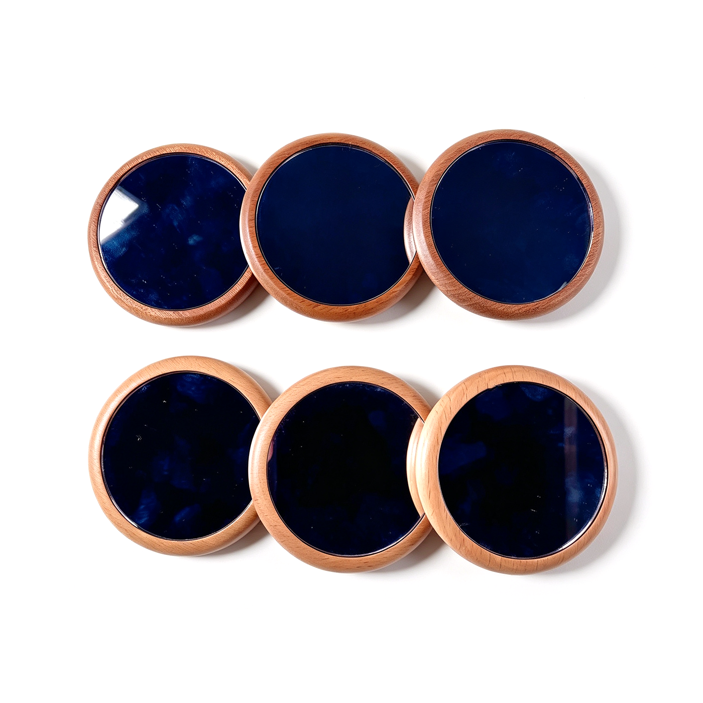 Custom Wooden Round Pocket Makeup Mirror2