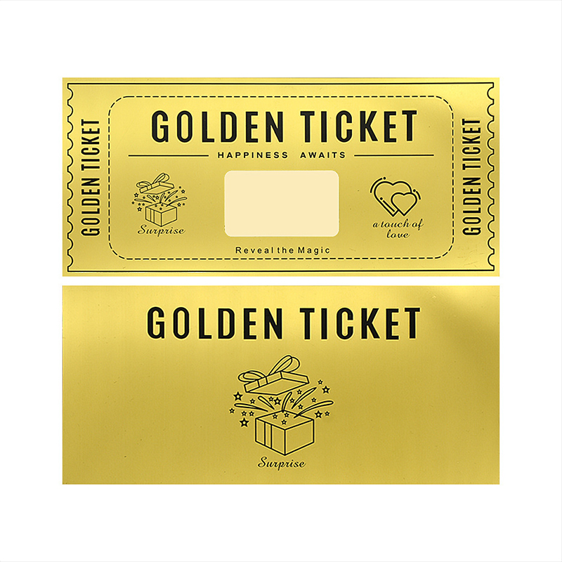 Custom Golden Ticket Scratch Card