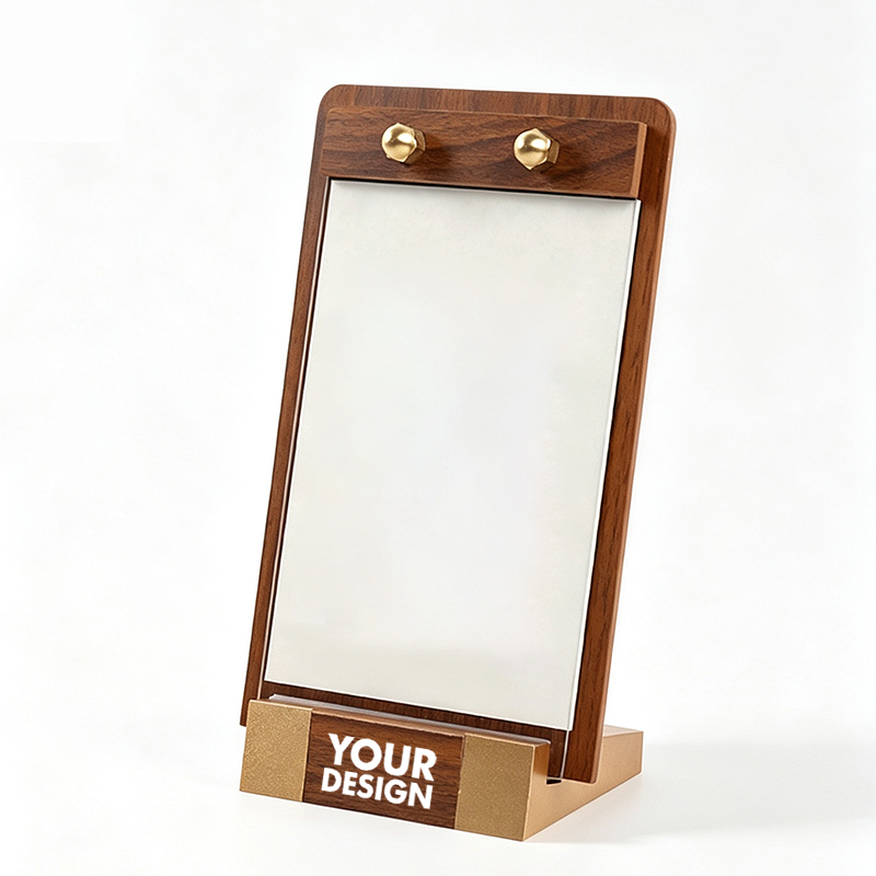 Custom Walnut Wood Table Sign Holder