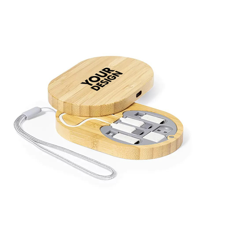Custom Bamboo 5 in 1 Fast Charging Cable
