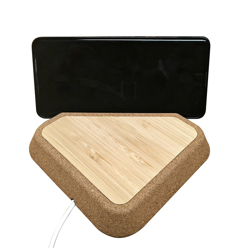 Custom Bamboo Cork 3 in 1 Wireless Charger Stand3