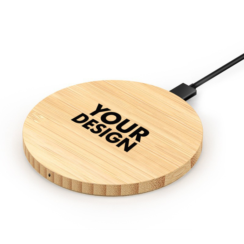 Round Bamboo 15W Wireless Charger