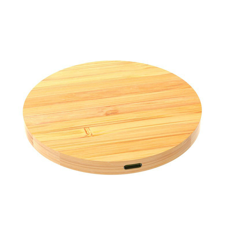 Round Bamboo 15W Wireless Charger1