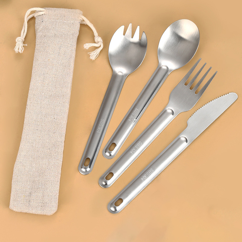 Portable Camping Cutlery Set With Pouch2