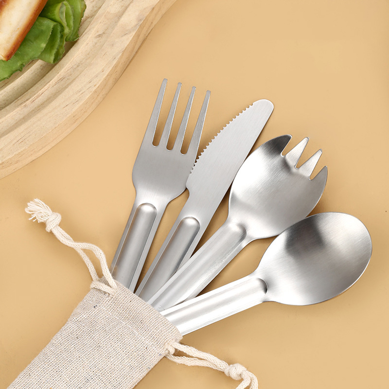 Portable Camping Cutlery Set With Pouch3