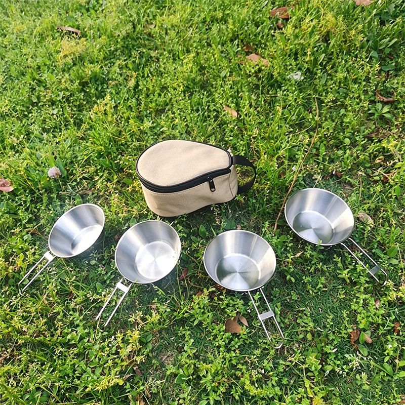 Folding Camping Bowls Set With Pouch3