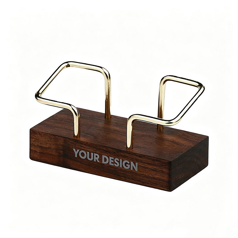Custom Beech Wood Business Card Holder