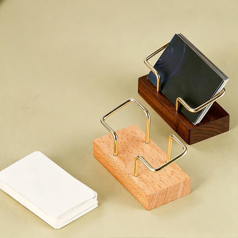 Custom Beech Wood Business Card Holder1