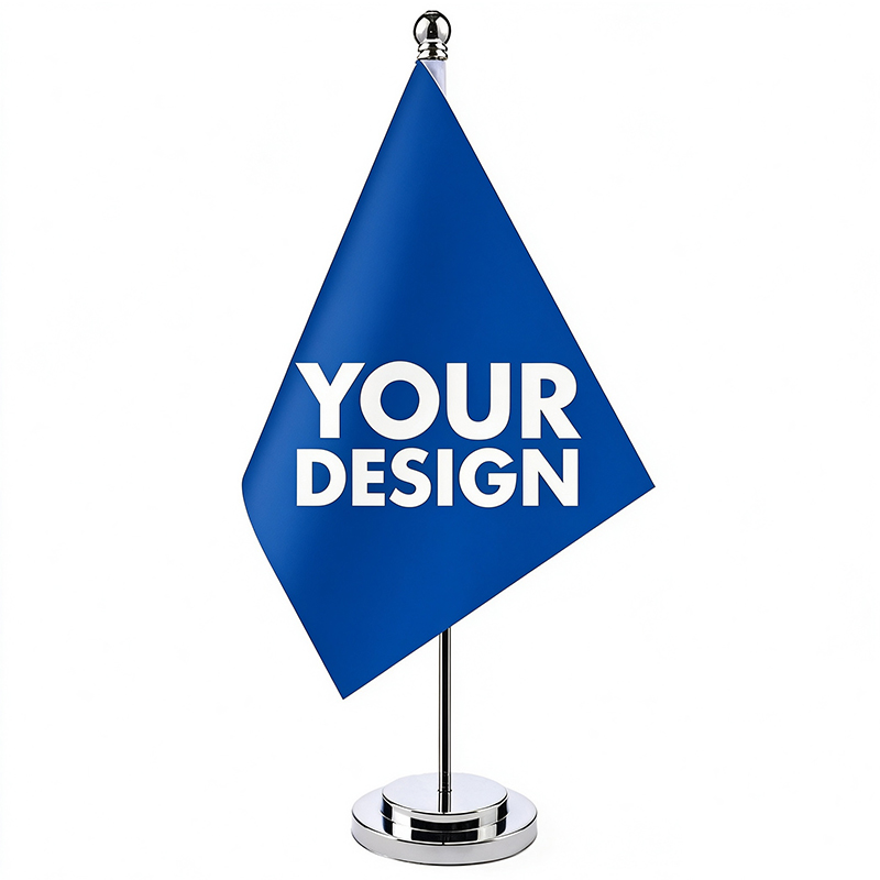 Custom National Desktop Flag Stand