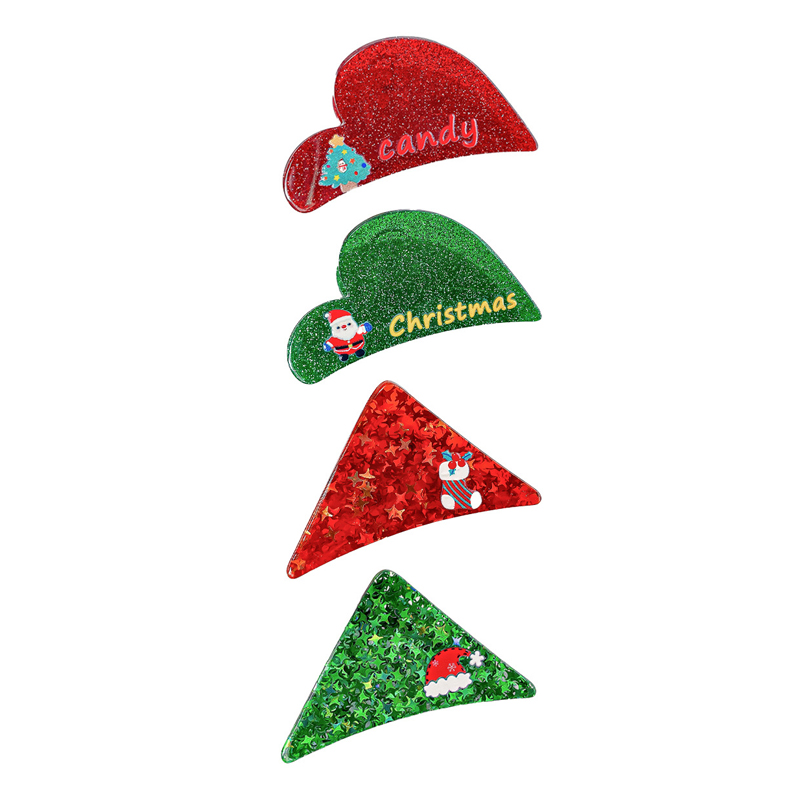 Custom Christmas Glitter Acrylic Hair Claw Clip2