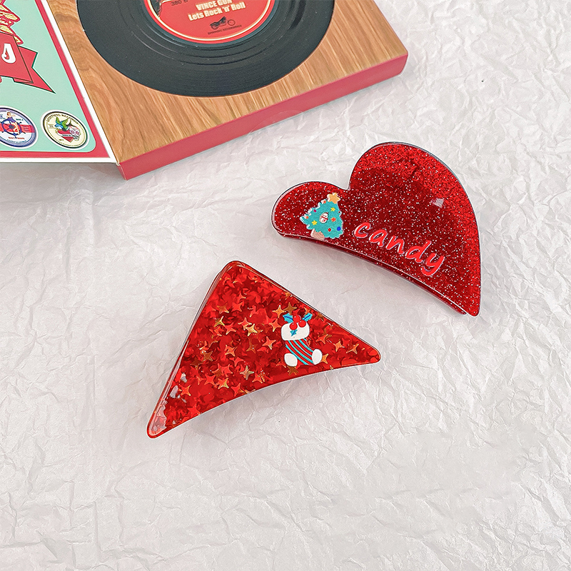 Custom Christmas Glitter Acrylic Hair Claw Clip3