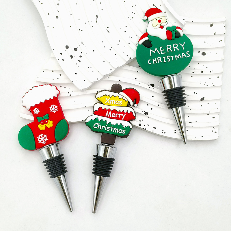 Custom Christmas Stocking Wine Bottle Stopper2