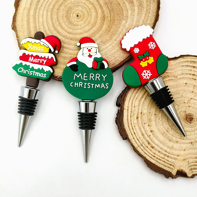Custom Christmas Stocking Wine Bottle Stopper3