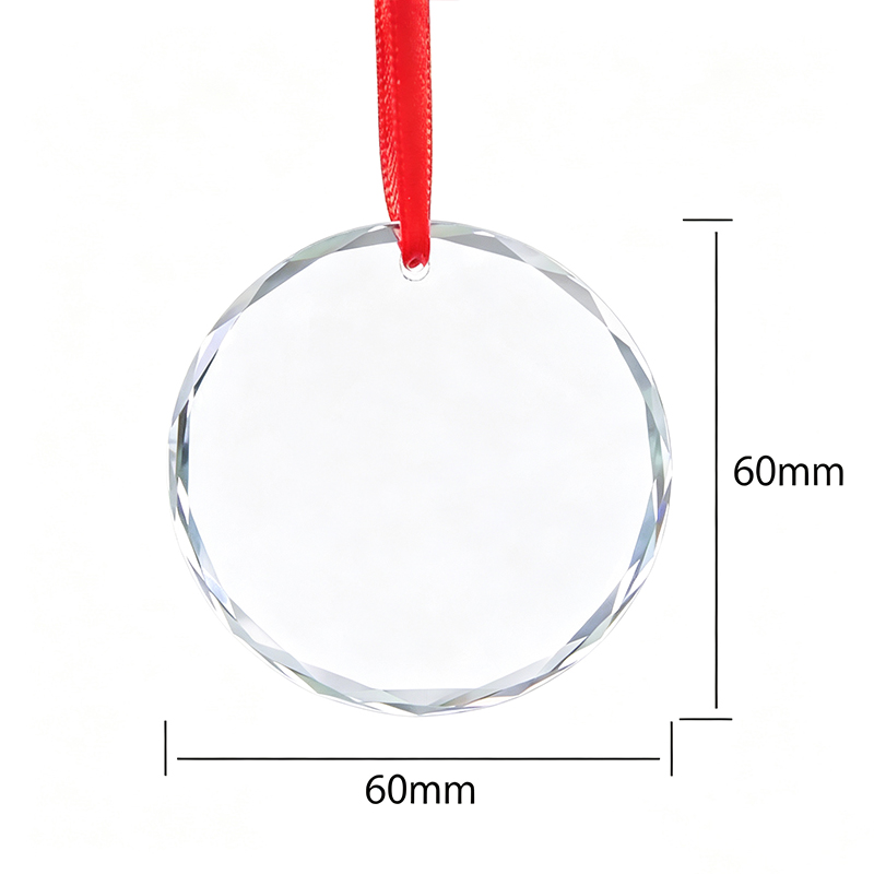Custom Round Crystal Christmas Ornament3