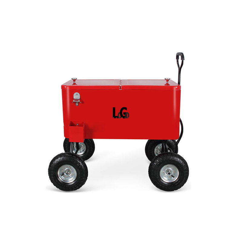 80 Qt Rolling Cooler Ice Chest Wagon1